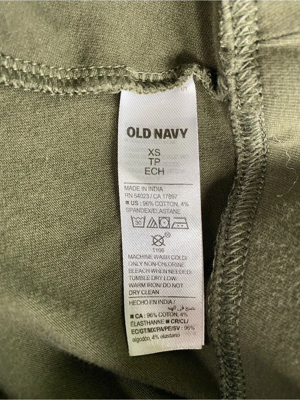 Old Navy Olive Green Cotton Knit Leggings XS